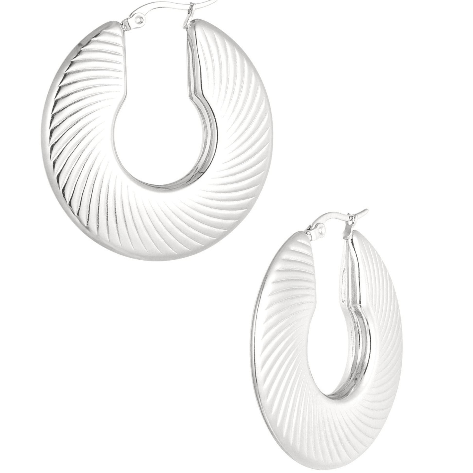 Oorbellen cut out - goud & zilver - Jolie Jewellery